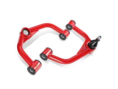 Front Upper Control Arms for 2 to 4-Inch Lift; Red/Black (11-19 Sierra 2500 HD)