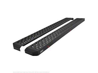 Westin Grate Steps Running Boards; Textured Black (07-14 Sierra 2500 HD Regular Cab)