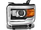 OE Style Projector Headlight; Black Housing; Clear Lens; Driver Side (15-19 Sierra 2500 HD w/ Factory Halogen Non-LED DRL Headlights)