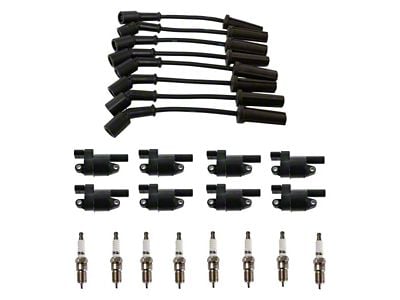 Ignition Coil and Plugs; Round Style (13-19 6.0L Sierra 2500 HD)