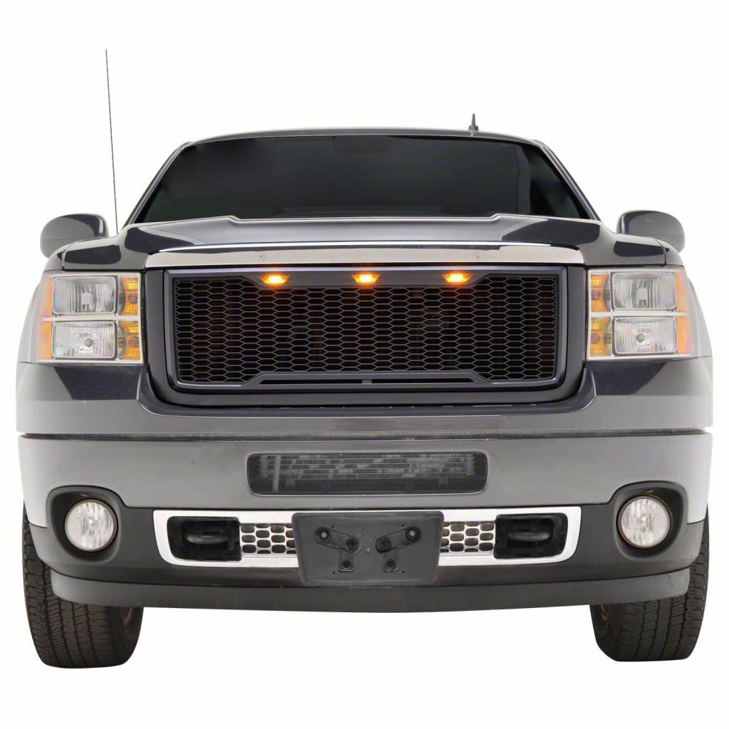 Sierra 2500 Impulse Upper Replacement Grille with Amber LED Lights ...