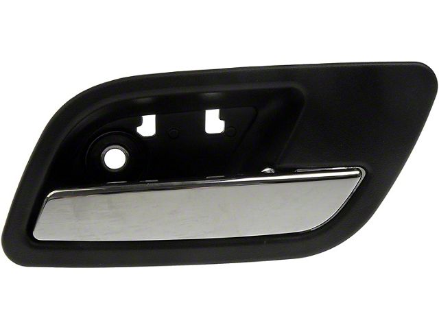 Interior Door Handle; Rear Right; Ebony; Chrome; Plastic (07-14 Sierra 2500 HD Crew Cab)