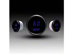 LED Digital Boost Gauge with Black Bezel; 2-1/16-Inch; Blue; 0-60 PSI (Universal; Some Adaptation May Be Required)