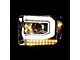 LED DRL Projector Headlights; Chrome Housing; Clear Lens (15-19 Sierra 2500 HD w/ Factory Halogen Headlights)