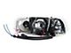 LED Halo Crystal Headlights; Black Housing; Clear Lens (01-06 Sierra 2500 HD)