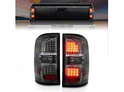 LED Tail Lights; Black Housing; Smoked Lens (15-19 Sierra 2500 HD w/ Factory Halogen Tail Lights)