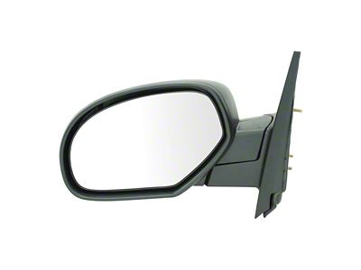 Manual Mirror; Textured Black; Driver Side (07-13 Sierra 2500 HD)