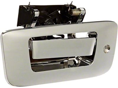 Manual Tailgate Lock Handle with BOLT Codeable Lock; Chrome (07-14 Sierra 2500 HD)