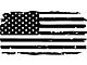 Moonroof Tattered Flag Decal; Gloss Black (07-24 Sierra 2500 HD)