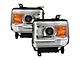 OE Style Headlights; Chrome Housing; Clear Lens (15-19 Sierra 2500 HD w/ Factory Halogen Headlights)