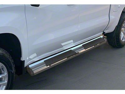 OE Style Running Boards; Polished (20-24 Sierra 2500 HD Crew Cab)