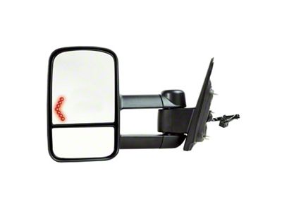 OEM Style Extendable Powered Towing Mirror with Turn Signal; Driver Side (14-19 Sierra 2500 HD)