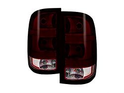 OEM Style Tail Lights; Chrome Housing; Red Smoked Lens (07-14 Sierra 2500 HD SRW)