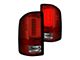 OLED Tail Lights; Chrome Housing; Dark Red Smoked Lens (16-19 Sierra 2500 HD w/ Factory LED Tail Lights)