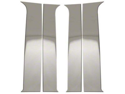 Pillar Posts; Polished; Set of 4 (15-19 Sierra 2500 HD Double Cab, Crew Cab)