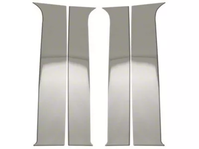 Pillar Posts; Polished; Set of 4 (15-19 Sierra 2500 HD Regular Cab)