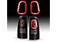 Plank Style LED Tail Lights; Black Housing; Smoked Lens (01-06 Sierra 2500 HD)