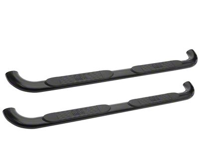 Platinum 4-Inch Oval Side Step Bars; Black (15-19 Sierra 2500 HD Double Cab)