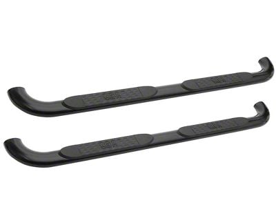 Platinum 4-Inch Oval Side Step Bars; Black (15-19 Sierra 2500 HD Crew Cab)