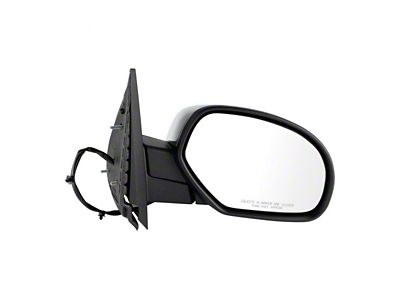 Powered Heated Manual Folding Mirror; Chrome; Passenger Side (07-13 Sierra 2500 HD)