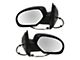 Powered Heated Manual Folding Mirrors; Textured Black (07-14 Sierra 2500 HD)