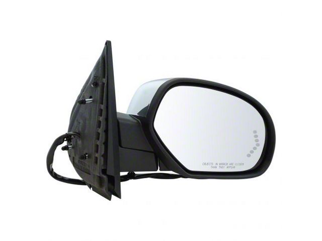 Powered Heated Memory Side Mirror with Chrome Cap; Passenger Side (07-14 Sierra 2500 HD)