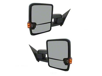 Powered Heated Power Folding Towing Mirrors with Black and Chrome Caps (15-19 Sierra 2500 HD)