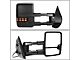 Powered Heated Towing Mirror with Smoked LED Turn Signals; Black; Passenger Side (07-14 Sierra 2500 HD)