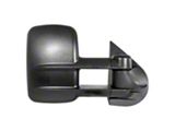 Powered Heated Towing Mirror; Textured Black; Passenger Side (07-14 Sierra 2500 HD)