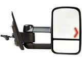 Powered Heated Towing Mirror; Textured Black; Passenger Side (15-19 Sierra 2500 HD)