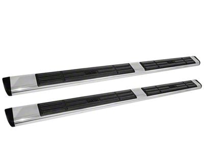 Premier 6 Oval Nerf Side Step Bars with Mounting Kit; Stainless Steel (15-19 Sierra 2500 HD Double Cab)