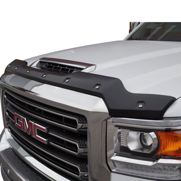 Sierra 2500 Premium Bolt-On Look Hood Deflector; Textured (17-19 6.6L ...