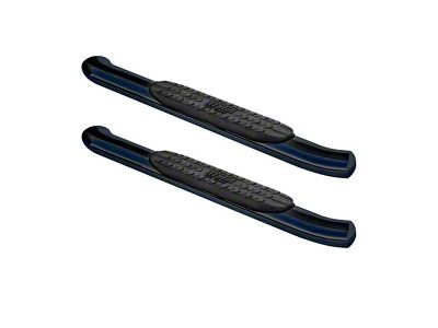 Pro Traxx 4-Inch Oval Side Step Bars; Black (15-19 Sierra 2500 HD Regular Cab)