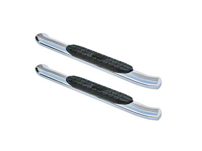 Pro Traxx 4-Inch Oval Side Step Bars; Stainless Steel (07-14 Sierra 2500 HD Regular Cab)