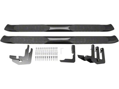 Westin Pro Traxx 5-Inch Oval Side Step Bars; Black (15-19 Sierra 2500 HD Double Cab)