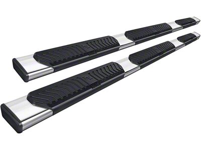 Westin R5 M-Series XD Wheel-to-Wheel Nerf Side Step Bars; Stainless Steel (20-24 Sierra 2500 HD Crew Cab w/ 8-Foot Long Box)