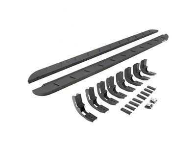 Go Rhino RB10 Slim Running Boards; Protective Bedliner Coating (20-24 Sierra 2500 HD Crew Cab)