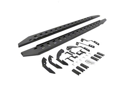 Go Rhino RB20 Slim Running Boards; Textured Black (15-19 6.6L Duramax Sierra 2500 HD Double Cab)