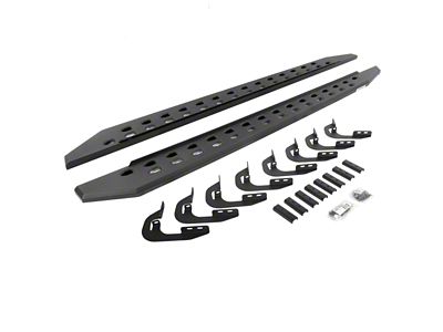 Go Rhino RB20 Slim Running Boards; Textured Black (15-19 6.0L Sierra 2500 HD Crew Cab)