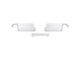 Rear Bumper Cover; Not Pre-Drilled for Backup Sensors; Gloss White (15-19 Sierra 2500 HD)