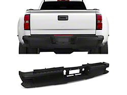 Rear Bumper; Not Pre-Drilled for Backup Sensors; Black (15-19 Sierra 2500 HD w/o Hitch Draw Bar)