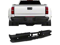 Rear Bumper; Pre-Drilled for Backup Sensors; Black (15-19 Sierra 2500 HD w/ Hitch Draw Bar)