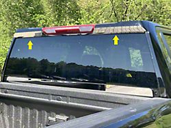 Rear Window Top Accent Trim; Stainless Steel (20-24 Sierra 2500 HD)