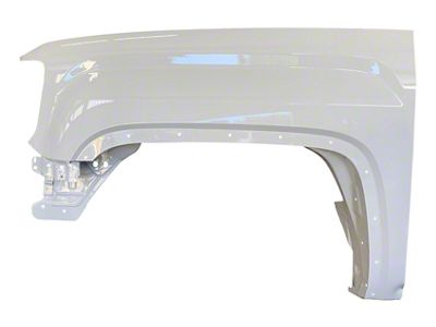 Replacement Aftermarket Fender; Driver Side; Olympic White (15-19 Sierra 2500 HD)