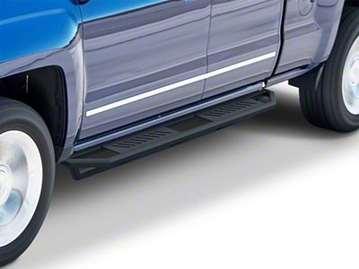 Rocker Armor Side Step Bars; Matte Black (07-19 Sierra 2500 HD Extended/Double Cab)