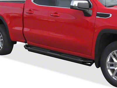 Rocker Armor Side Step Bars; Matte Black (20-24 Sierra 2500 HD Double Cab)