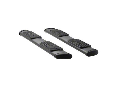 Regal 7-Inch Oval Side Step Bars; Textured Black (20-24 Sierra 2500 HD Crew Cab)