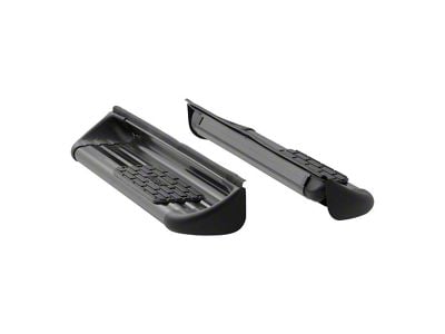 Stainless Side Entry Running Boards; Rocker Mount; Textured Black (15-18 6.0L Sierra 2500 HD Regular Cab)