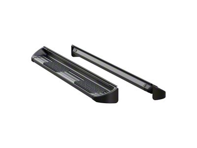 Stainless Side Entry Running Boards without Mounting Brackets; Textured Black (20-24 Sierra 2500 HD Crew Cab)