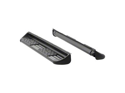 Stainless Side Entry Running Boards without Mounting Brackets; Textured Black (15-19 6.0L Sierra 2500 HD Double Cab)